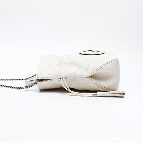 GUCCI Blondie Mini Leather 2way Shoulder Bag white WS20856