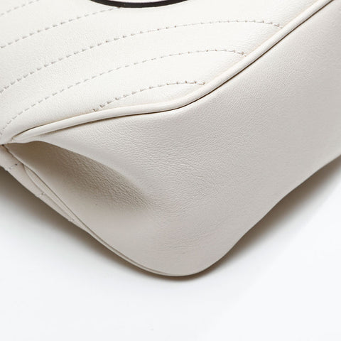 GUCCI Blondie Mini Leather 2way Shoulder Bag white WS20856