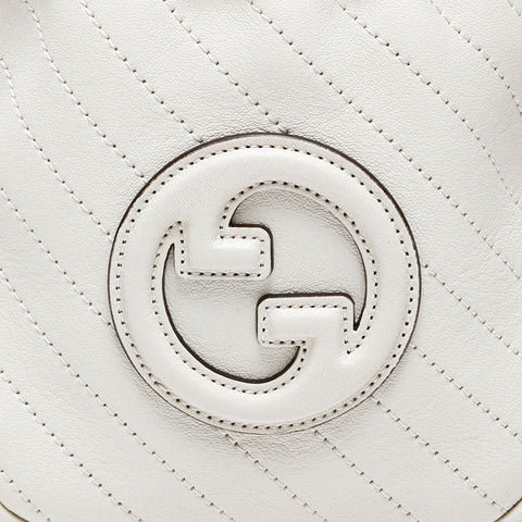 GUCCI Blondie Mini Leather 2way Shoulder Bag white WS20856