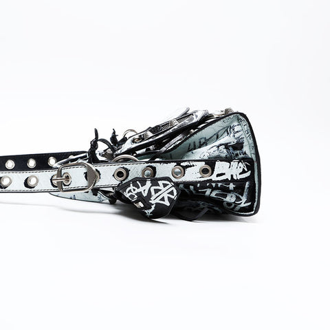 BALENCIAGA Giant Nano City 2way Graffiti Shoulder Bag black WS20862