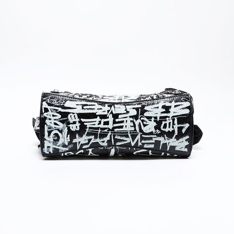 BALENCIAGA Giant Nano City 2way Graffiti Shoulder Bag black WS20862