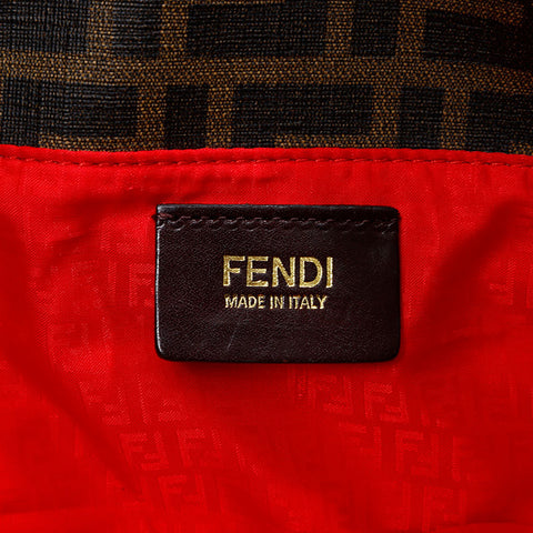 FENDI Zucchino PVC Tote Bag Brown WS20866