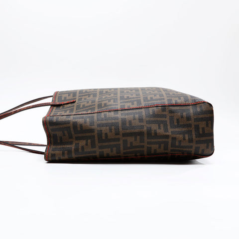 FENDI Zucchino PVC Tote Bag Brown WS20866