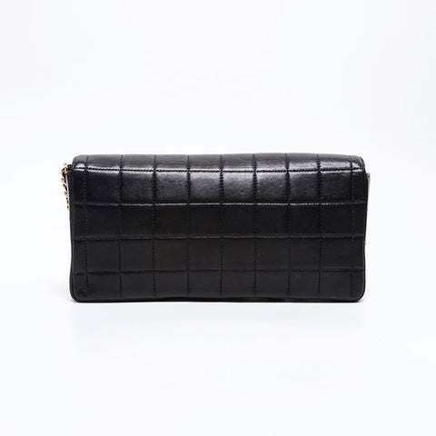 CHANEL No.6 Chocolate Bar Lambskin 2000-2002 Shoulder Bag black WS20867
