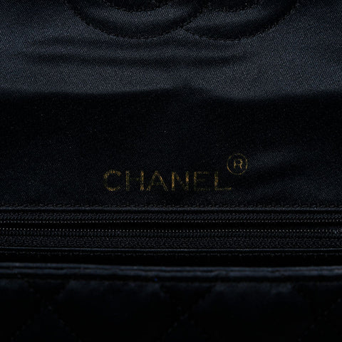 CHANEL No.1 Satin Mini Matelasse 1989-1991 Shoulder Bag black WS20868