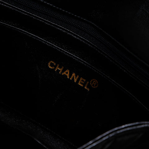 CHANEL No.4 Diana 1996-1997 Lambskin Matelasse Shoulder Bag black WS20870