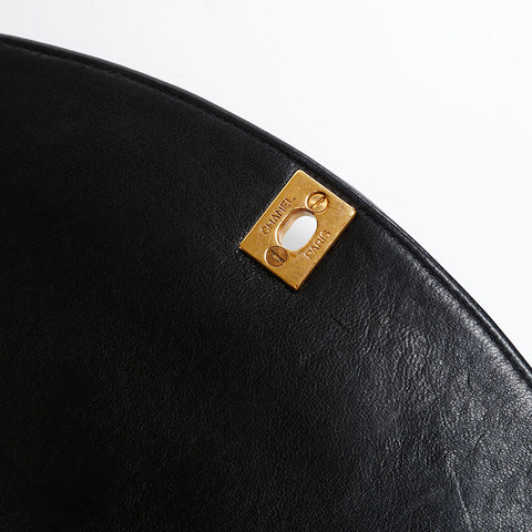 CHANEL No.4 Diana 1996-1997 Lambskin Matelasse Shoulder Bag black WS20870