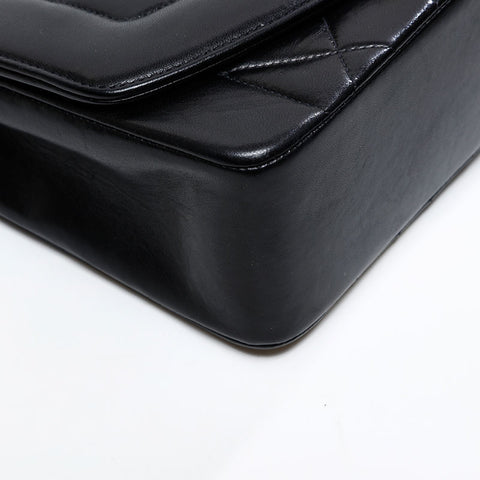 CHANEL No.4 Diana 1996-1997 Lambskin Matelasse Shoulder Bag black WS20870