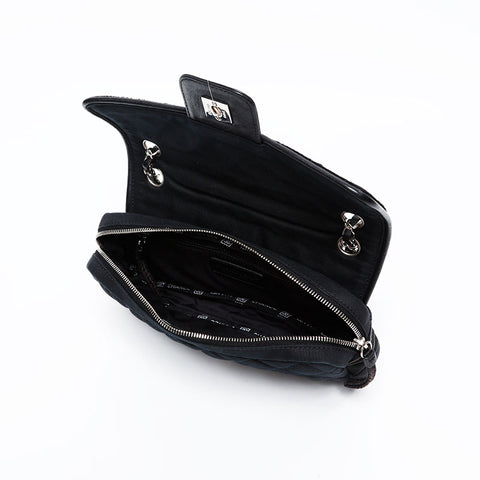 CHANEL 第十系列 2005-2006 马尾棉质运动线条链条单肩包 黑色 WS20873