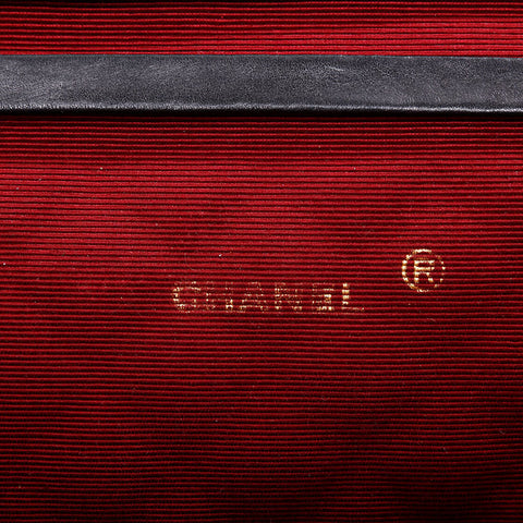 CHANEL 1980s-1990s Lambskin Pouch Chain Shoulder Bag black WS20877