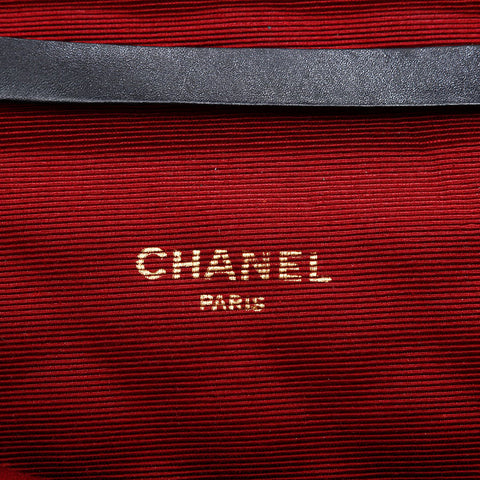 CHANEL 1980s-1990s Lambskin Pouch Chain Shoulder Bag black WS20880