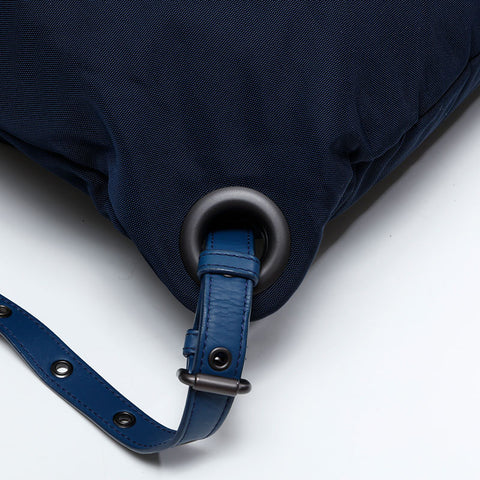 BOTTEGAVENETA INTRECCIATO nylon canvas x leather Backpack Â· Daypack Navy WS20881