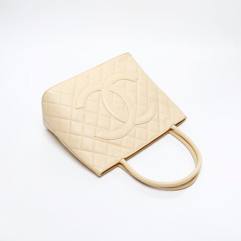 CHANEL No. 7 2002-2003 Replica Tote Large COCO Mark Tote Bag beige WS20885