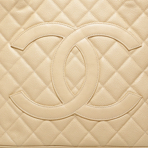 CHANEL No. 7 2002-2003 Replica Tote Large COCO Mark Tote Bag beige WS20885