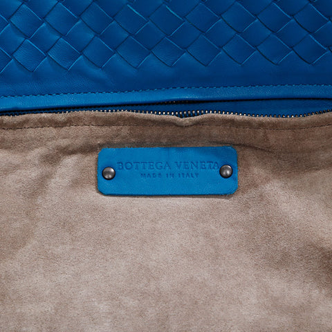 BOTTEGAVENETA INTRECCIATO Hobo Shoulder Bag blue WS20886
