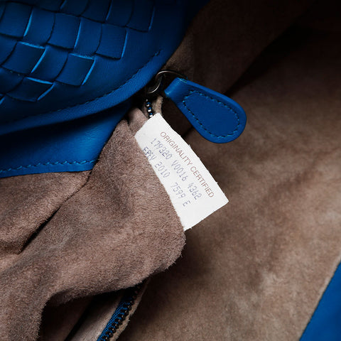 BOTTEGAVENETA INTRECCIATO Hobo Shoulder Bag blue WS20886