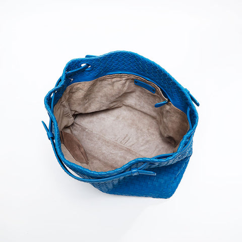 BOTTEGAVENETA INTRECCIATO Hobo Shoulder Bag blue WS20886