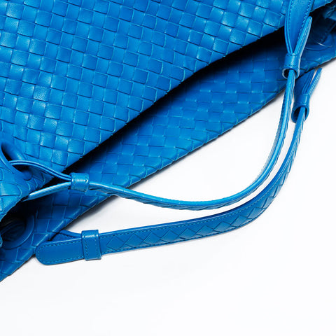 BOTTEGAVENETA INTRECCIATO Hobo Shoulder Bag blue WS20886