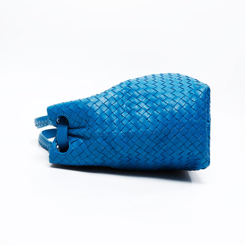 BOTTEGAVENETA INTRECCIATO Hobo Shoulder Bag blue WS20886
