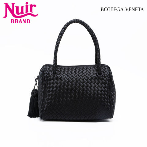 BOTTEGAVENETA INTRECCIATO Satin Handbag black WS20890