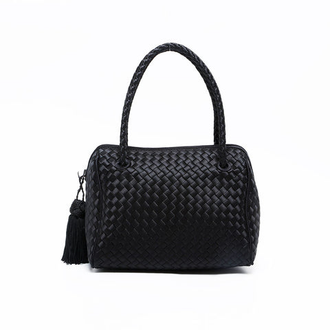 BOTTEGAVENETA INTRECCIATO Satin Handbag black WS20890