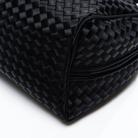 BOTTEGAVENETA INTRECCIATO Satin Handbag black WS20890