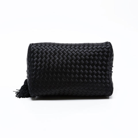 BOTTEGAVENETA INTRECCIATO Satin Handbag black WS20890