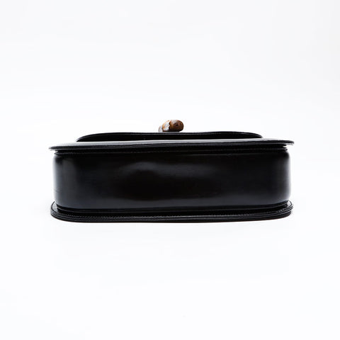 GUCCI Bamboo leather 2way Handbag black WS20891