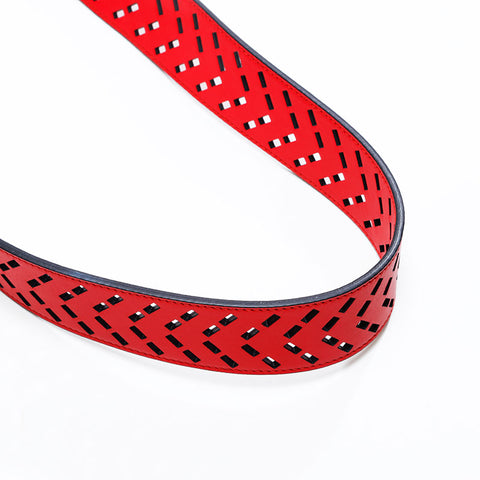 Salvatore Ferragamo Gancini Leather 2way Sofia Handbag Red WS20892