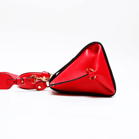 Salvatore Ferragamo Gancini Leather 2way Sofia Handbag Red WS20892