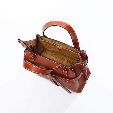 LOEWE Leather Mini Gate 2way Shoulder Bag Brown WS20894