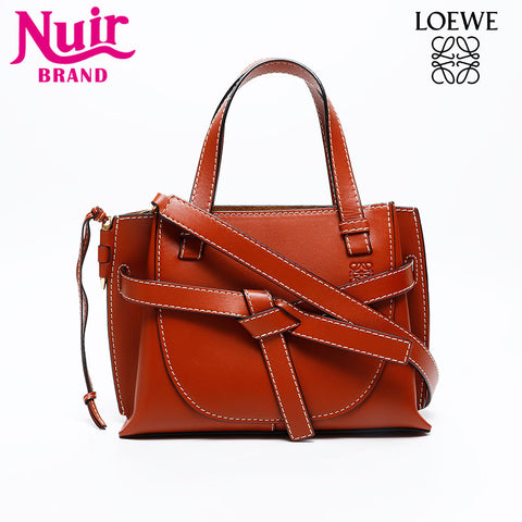 LOEWE Leather Mini Gate 2way Shoulder Bag Brown WS20894