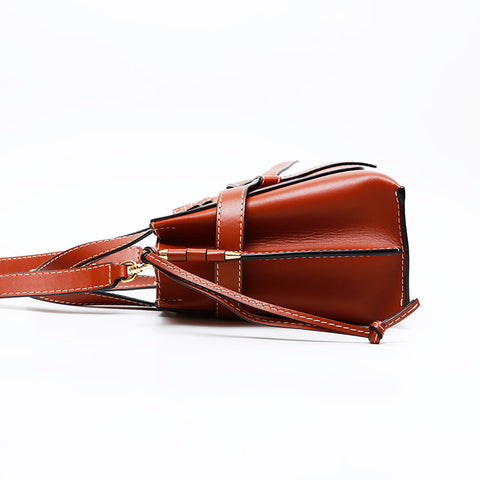LOEWE Leather Mini Gate 2way Shoulder Bag Brown WS20894