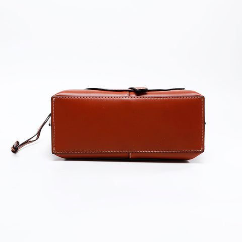 LOEWE Leather Mini Gate 2way Shoulder Bag Brown WS20894