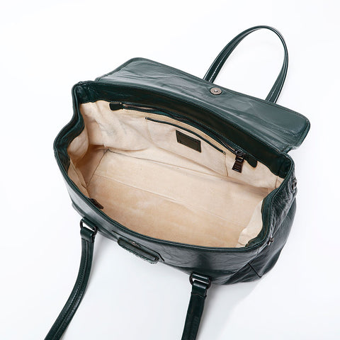 PRADA leather logo Shoulder Bag green WS20895