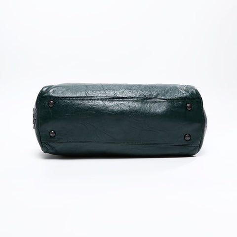 PRADA leather logo Shoulder Bag green WS20895