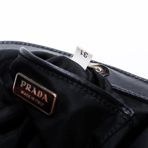 PRADA Nylon Bear Bijou Handbag black WS20896