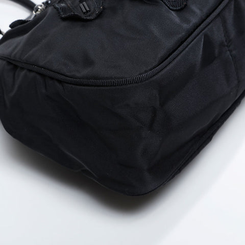 PRADA Nylon Bear Bijou Handbag black WS20896