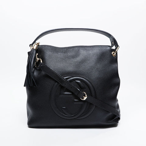 GUCCI Leather Soho Handbag black WS20898