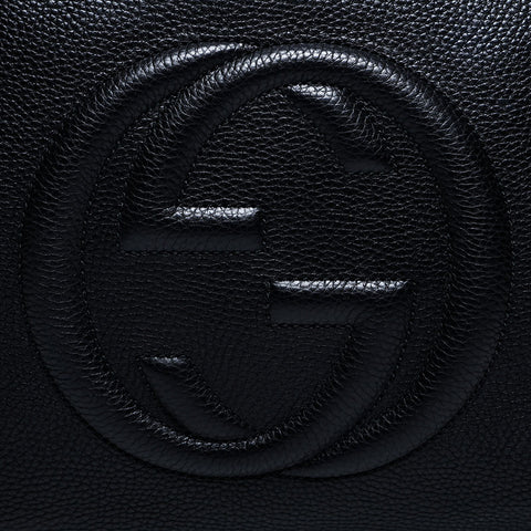 GUCCI Leather Soho Handbag black WS20898