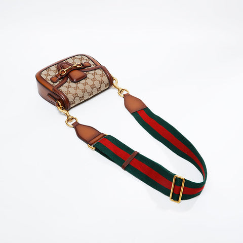 GUCCI GG canvas horsebit Shoulder Bag beige WS20899