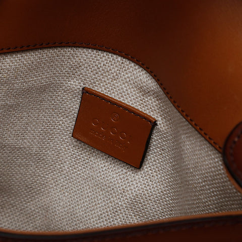 GUCCI GG canvas horsebit Shoulder Bag beige WS20899