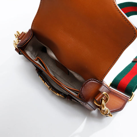 GUCCI GG canvas horsebit Shoulder Bag beige WS20899
