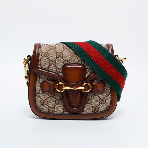 GUCCI GG canvas horsebit Shoulder Bag beige WS20899