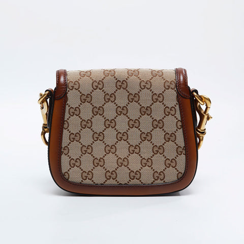 GUCCI GG canvas horsebit Shoulder Bag beige WS20899