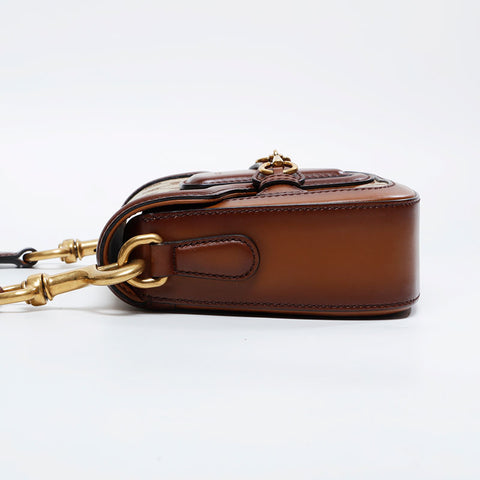 GUCCI GG canvas horsebit Shoulder Bag beige WS20899
