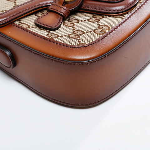 GUCCI GG canvas horsebit Shoulder Bag beige WS20899