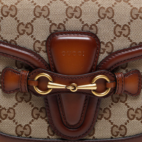 GUCCI GG canvas horsebit Shoulder Bag beige WS20899