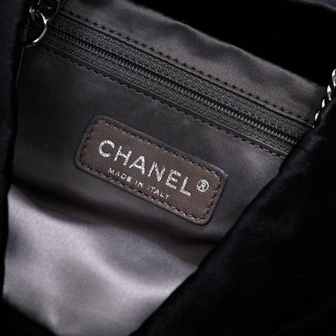 CHANEL No. 12 2008-2009 Satin Ribbon Shoulder Bag black WS20901