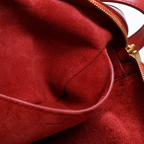 CELINE Leather Cuir Triomphe Shoulder Bag Red WS20902